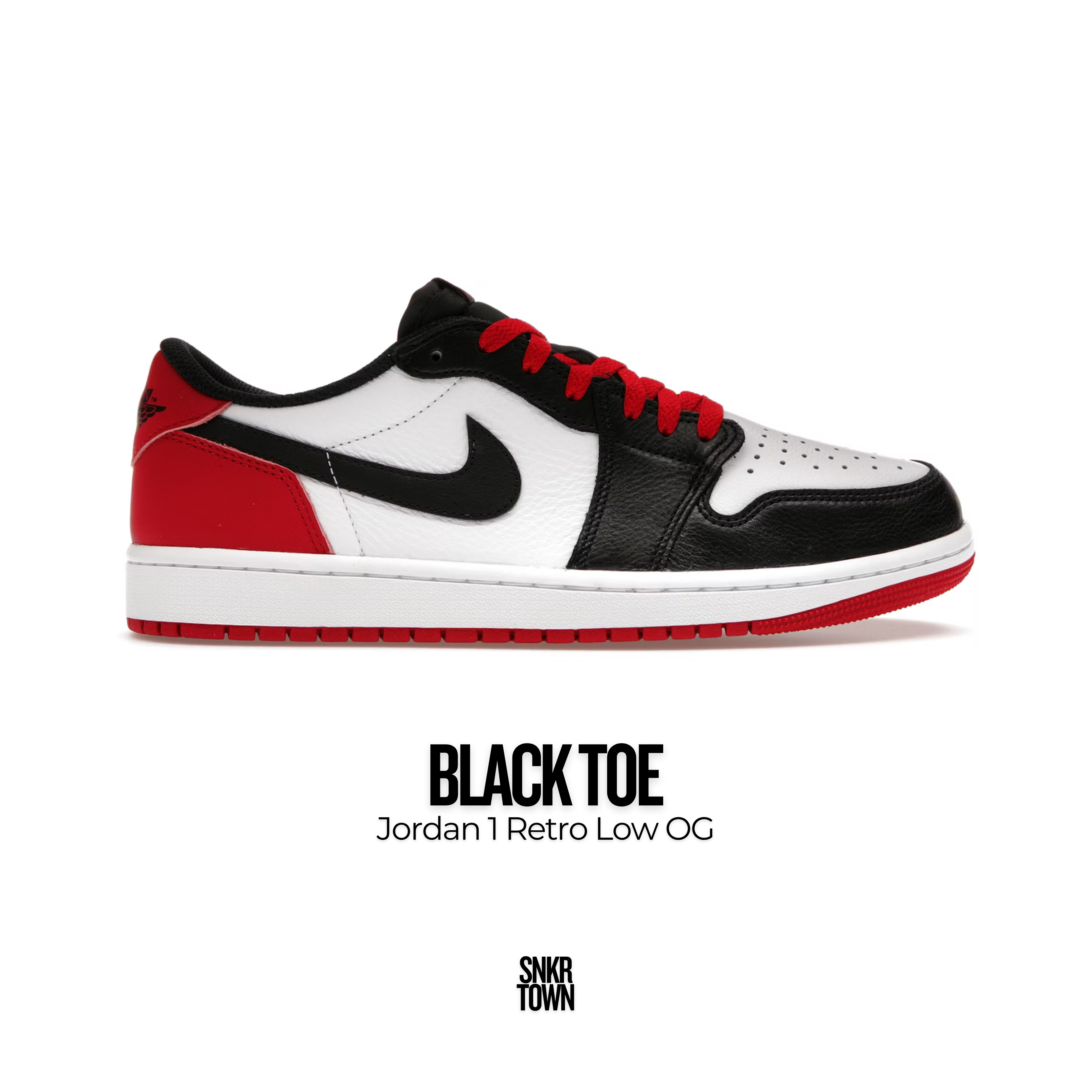 Jordan 1 Retro Low "Black Toe"